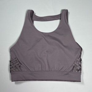 Under Armour Sports Bra Size Small Light Purple‎ Strappy Sides Mesh Back